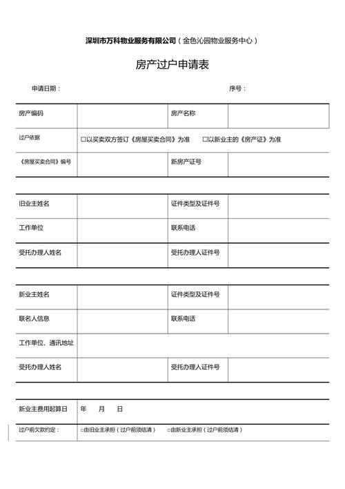 房产过户申请表 填写指南与办理流程全解析